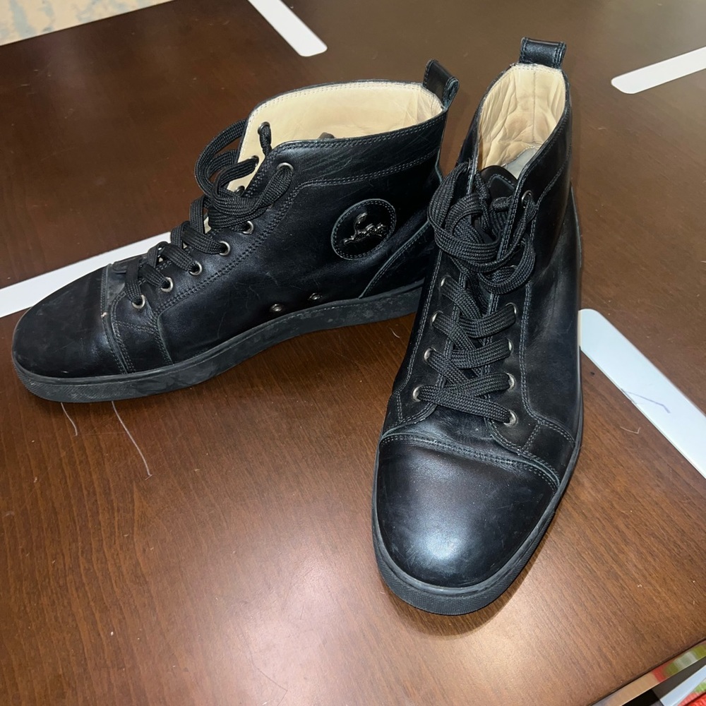 Mens Christian louboutin Flat Calf Shoes + Mens Christian louboutin Velvet